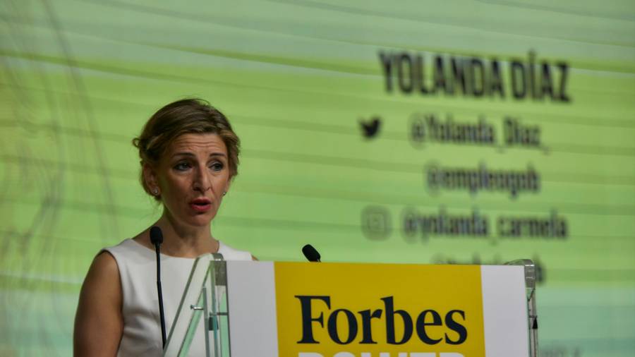 mensaje. Del ‘Dame el Poder’ de Iglesias a este ‘Forbes Power’ con Yolanda Díaz de gran protagonista.