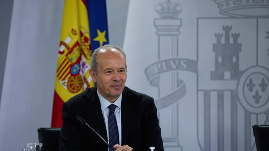 El ministro de Justicia, Juan Carlos Campo, durante la rueda de prensa tras el Consejo de Ministros. Foto: Europa Press
