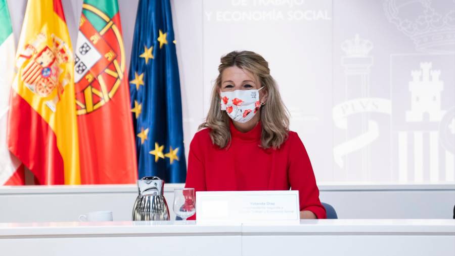 La vicepresidenta segunda y ministra de Trabajo y Economía Social, Yolanda Díaz // A. Pérez Meca / Europa Press 17/03/2022