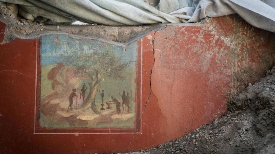 Emerge en Pompeya la Casa de Júpiter y sus frescos de estilo arcaico