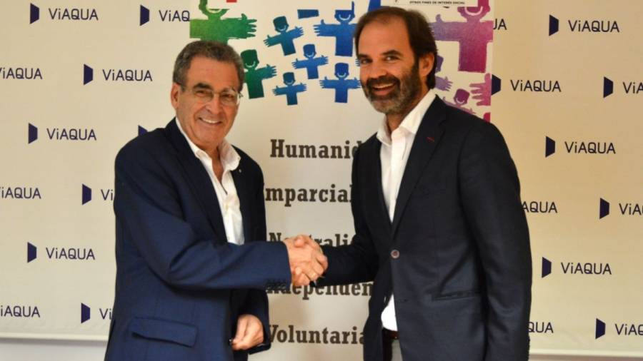 Acuerdo entre Viaqua y Cruz Roja Santiago para el desarrollo de actividades