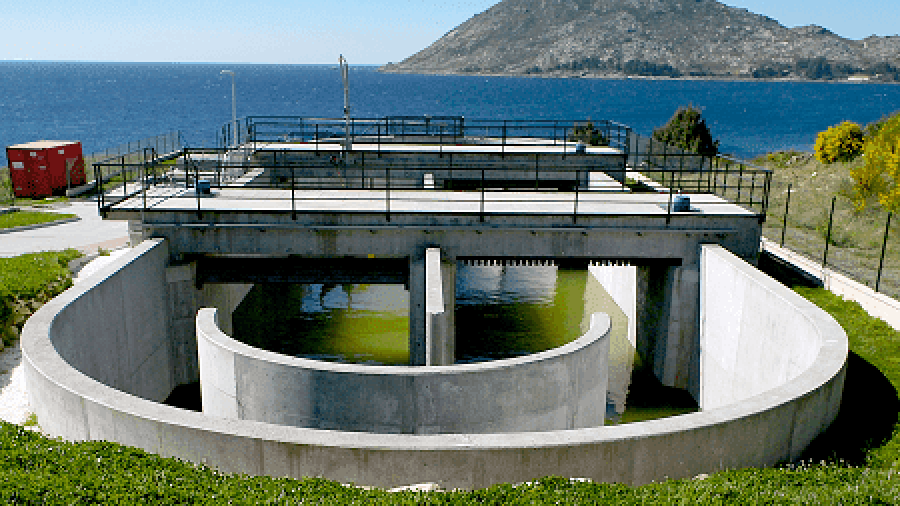 DEPURADORA. Instalacións da estación depuradora de augas residuais do concello de Muros. Foto: Copasa