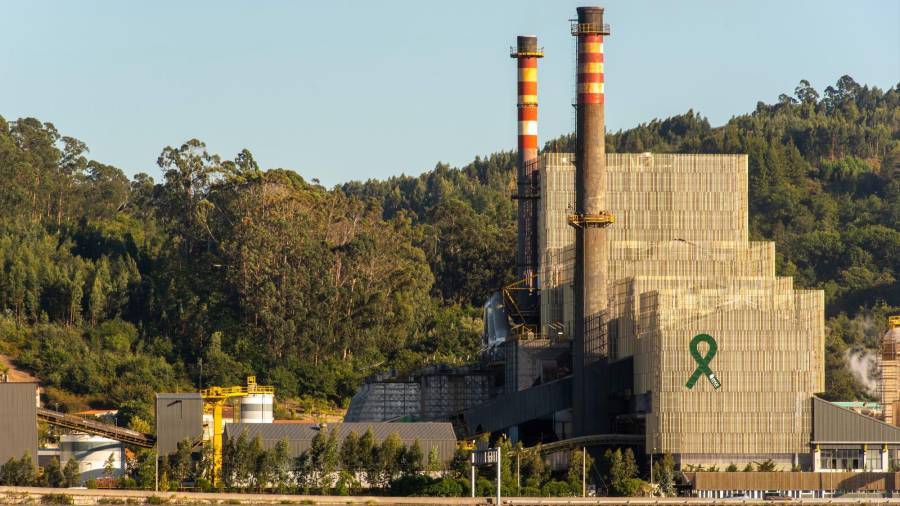 Vista de la fábrica de Ence en Lourizán, en Pontevedra. Foto: G.E.