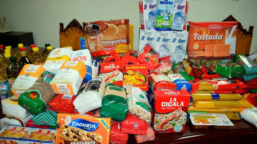 Parte dos alimentos que foron doados. Foto: CV