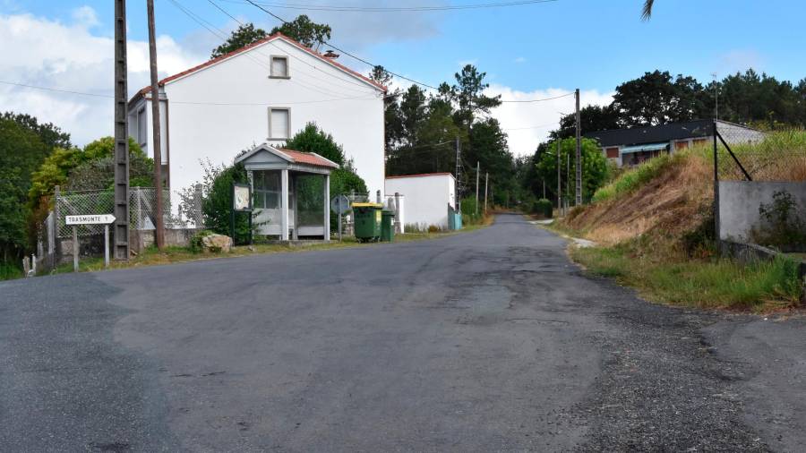 Entorno da localidad de Trasmonte, cuxa estrada de acceso será mellorada. Foto: CDA