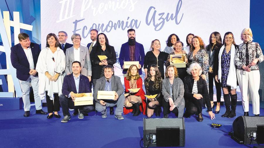 Acto de entrega de los Premios Economía Azul que promueve la Consellería do Mar. Foto: X.