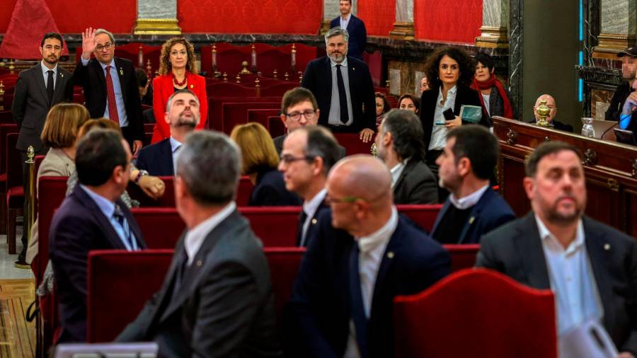 Un momento del juicio a los encausados del procés. Foto: Europa Press