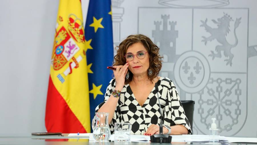 La portavoz del Gobierno, María Jesús Montero, ayer tras el Consejo. Foto: Europa Press