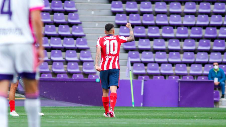EMPATE Ángel Correa firmó el gol del 1-1. Foto: AFP7 E. Press