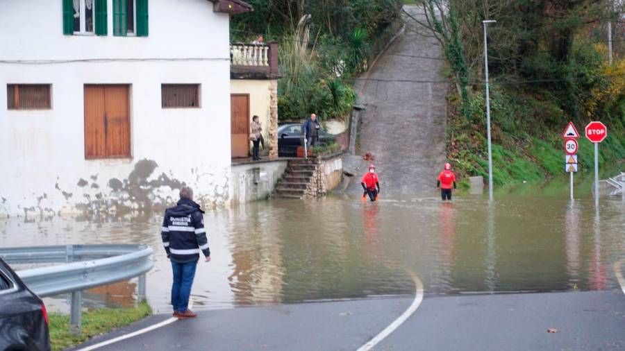 Zona inundada en Okendotegi, en San Sebastián // AYUNTAMIENTO DONOSTIA 10/12/2021