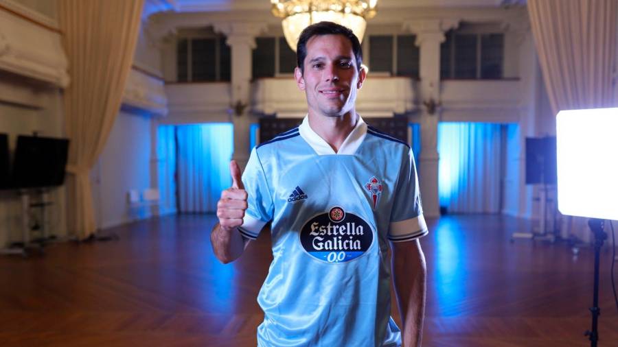 ALTA Augusto Solari, con la camiseta celeste. Foto: Celta Media