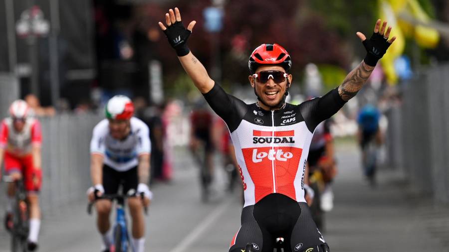 Ewan festeja su éxito en la quinta etapa del Giro. Foto: DPA Europa Press