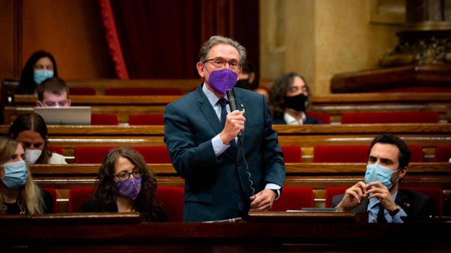 Jaume Giró durante su intervención el miércoles en el Parlament. Foto: Europa Press