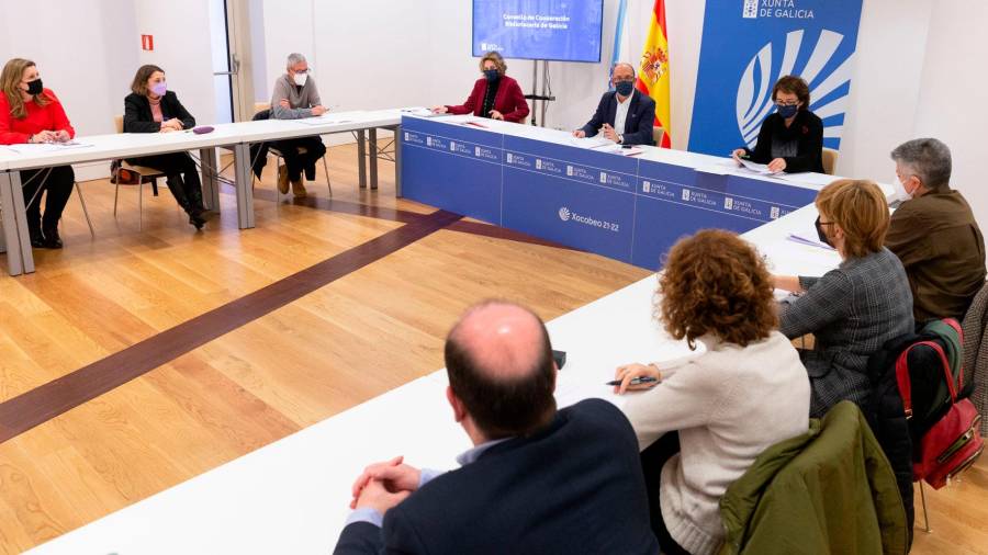 Anxo Lorenzo presidiu o encontro do Consello de Cooperación Bibliotecaria de Galicia.