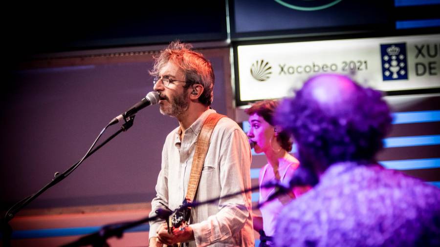 Xoel López, durante o concerto no marco de ‘Galicia Emerxe’ 