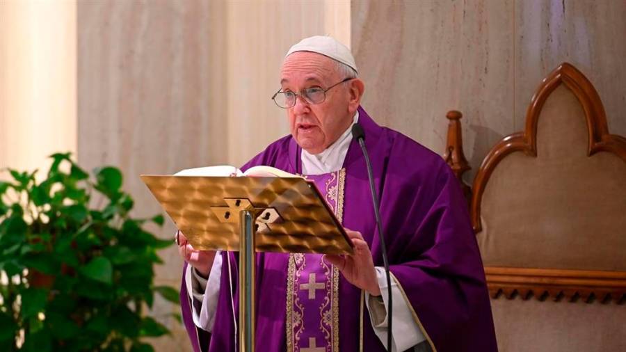 El papa Francisco, durante la homilía . Foto: Europa Press