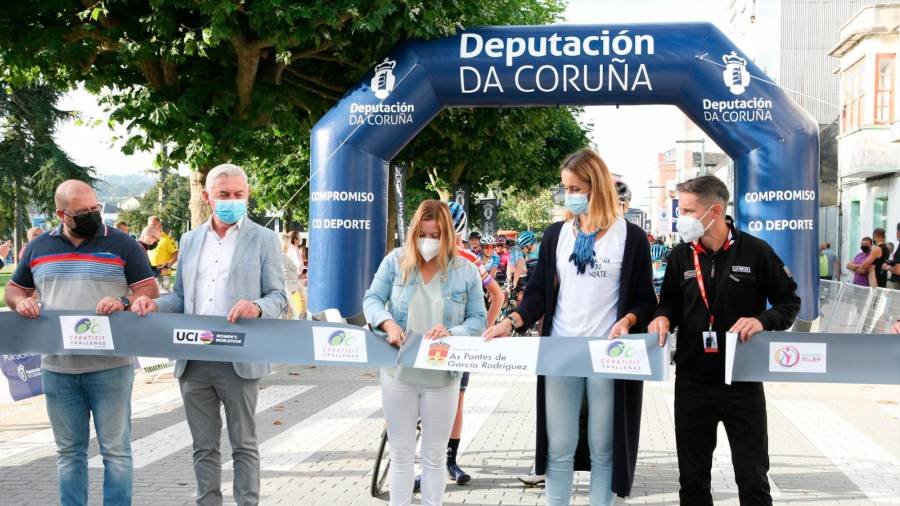 apoyos Salida en As Pontes de la Ceratizit Challenge by La Vuelta, una de las pruebas más importantes en el calendario WorldTour femenino que contó con el patrocinio de la Deputación da Coruña. Foto: DdC