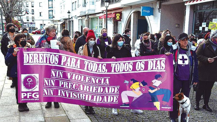 AMES. Manifestación da Plataforma Feminista. Foto: C. A.