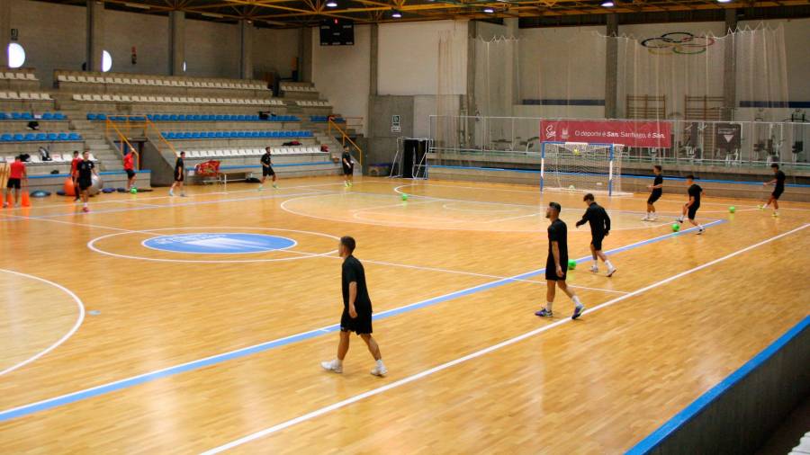 DE VUELTA Una imagen del entreno de ayer. Foto: S. Futsal 