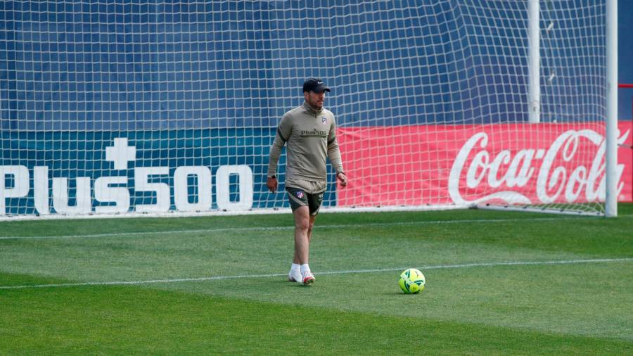 Diego Simeone, técnico del Atlético de Madrid. Foto: Efe