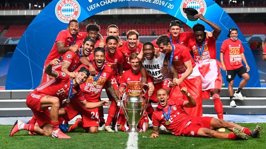 Los jugadores del Bayern celebrando el título de la Champions. Foto: A.E.