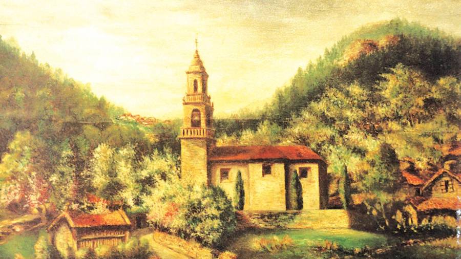 SUÁREZ. O pintor outense Arximiro Suárez era un mestre do debuxo arquitectónico. Fotos: Concello de Outes