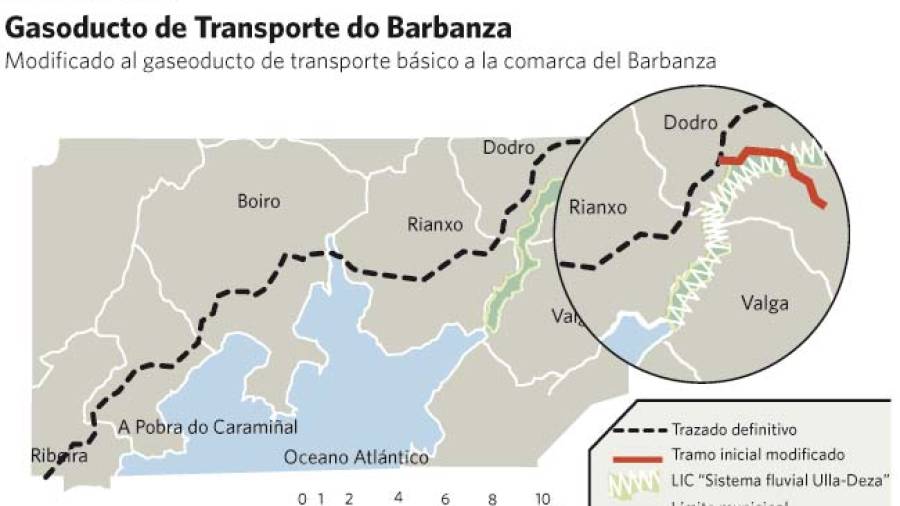 Afinan la ruta del gas en Barbanza