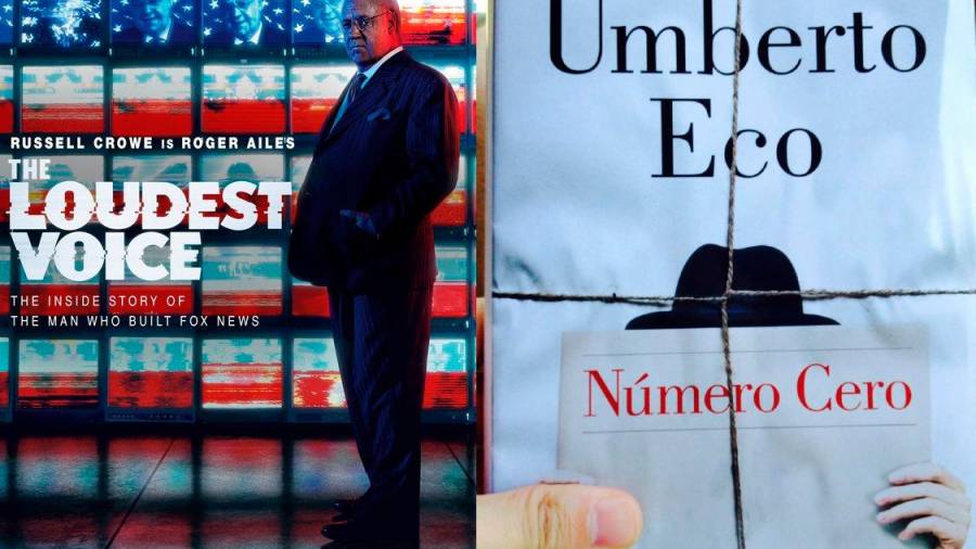 twitter Carátula de ‘La voz más alta’ y portada de ‘Número cero’, libro de Umberto Eco.