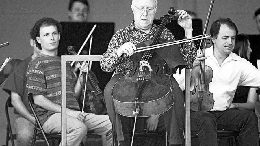 ...Cuando el genial violonchelista Rostropóvich ofreció un concierto en el Auditorio de Galicia