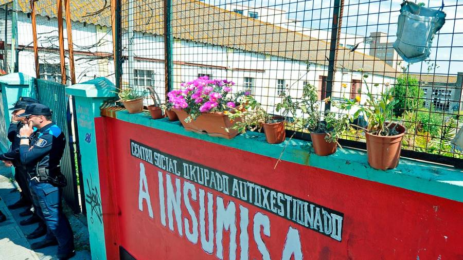 El desalojo en mayo de 2018 del autollamado centro social de A Insumisa dispersó al movimiento en A Coruña. Foto: Almara 