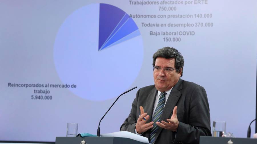 El ministro de Seguridad Social y Migraciones, José Luis Escrivá