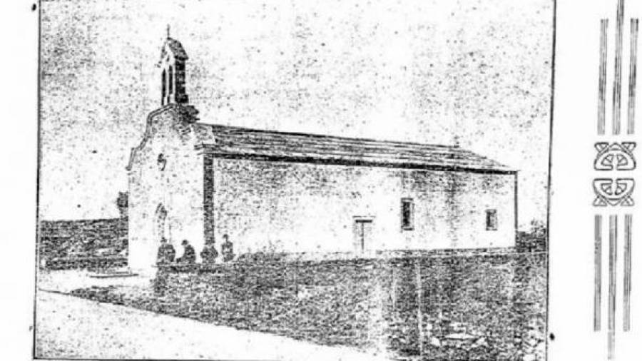 La capilla de Santa Catalina al poco de levantarse, a principios del pasado siglo. Foto: AG