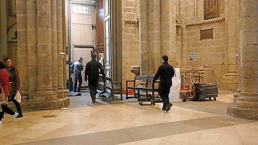 Vacían de muebles la Catedral para el inicio de las obras