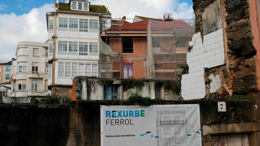  ferrol. Obras de rehabilitación de viviendas en la ciudad. Foto: Kiko Delgado