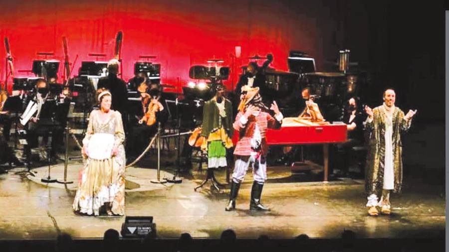 Auditorio de Galicia. Escena de una reciente función de ópera. Foto: A. P.