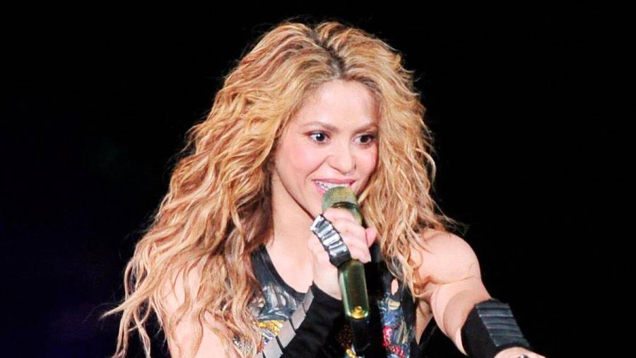 La cantante colombiana Shakira, durante un concierto. Foto: E.P.