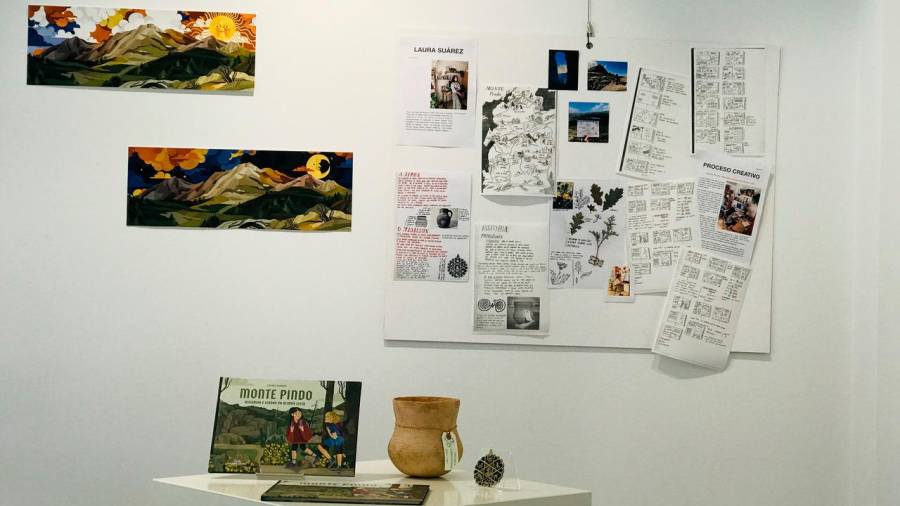 Espazo de Laura Suárez na exposición ‘#Ilustradoras’ que pode verse este mes na galería Stoupa, de Cee. Foto: Stoupa