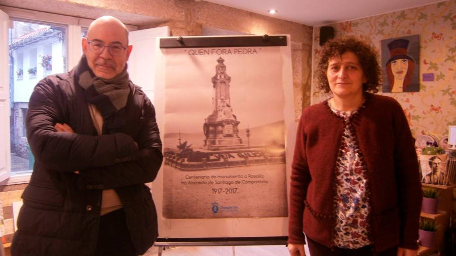 Miguel Anxo Seixas con Goretti Sanmartín en una anterior presentación. Foto: Deputación da Coruña