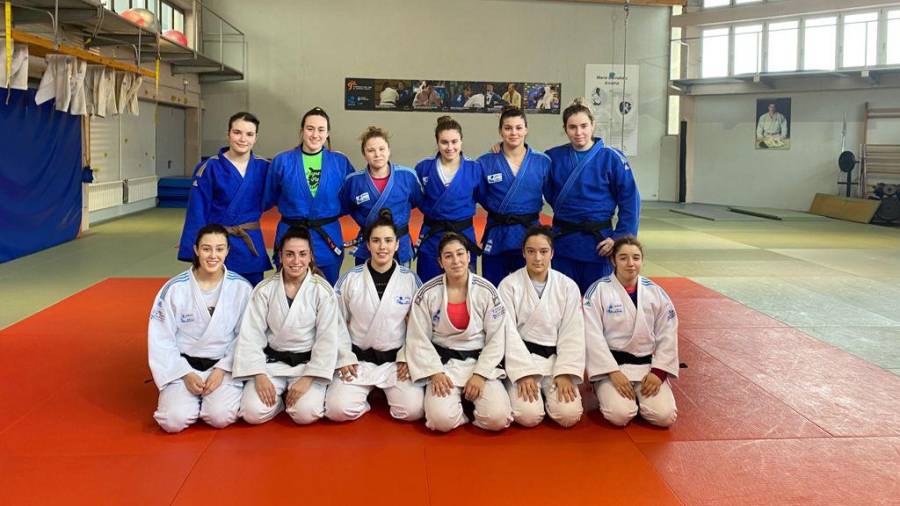 Las chicas del la sección de Judo del centro de tecnificación