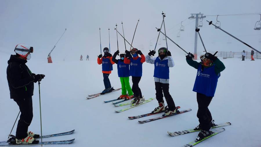 Partipantes na cuarta quenda da Campaña de Esquí. Foto: DC