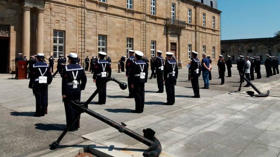 militares. Último acto en el Arsenal de Ferrol. Foto: Armada