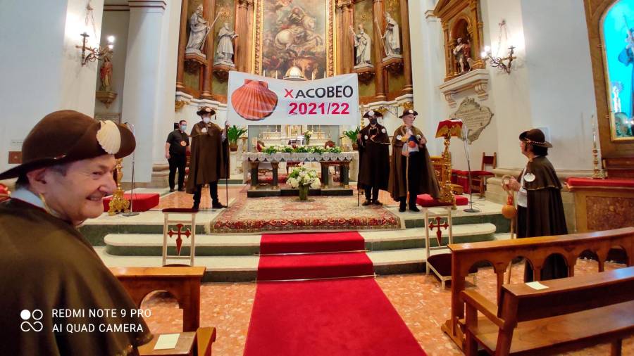Ceremonia xacobea celebrada en la Iglesia de Santiago de Madrid