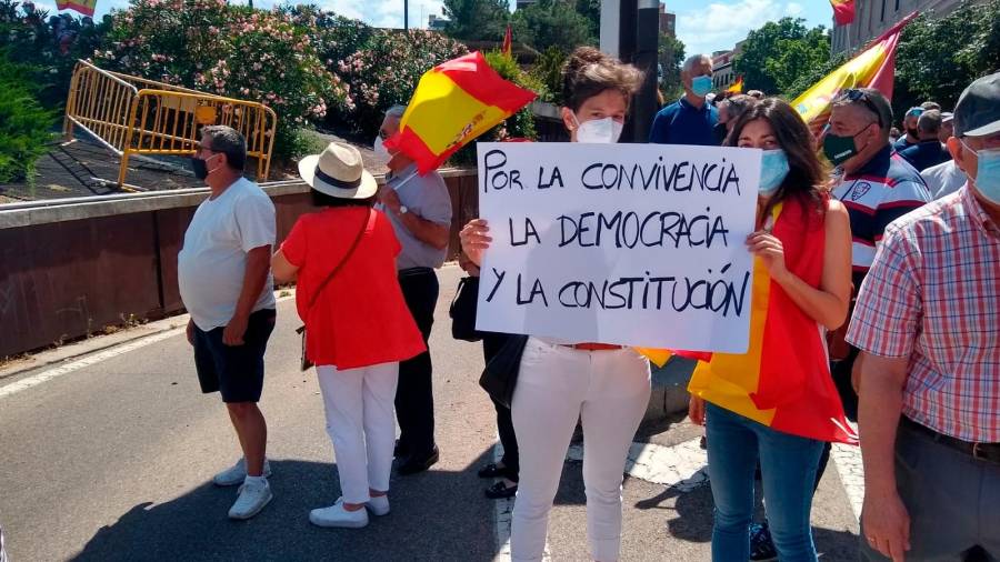 Manifestación en la Plaza de Colón contra los indultos a los líderes del 'procés' EUROPA PRESS 13/06/2021