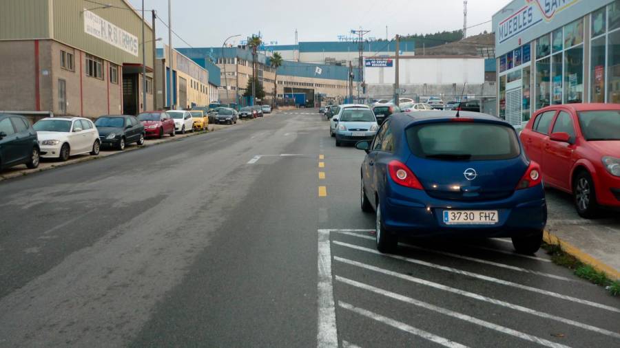Unha das zonas do polígono industrial de Xarás, no municipio coruñés de Ribeira. Foto: C. R.