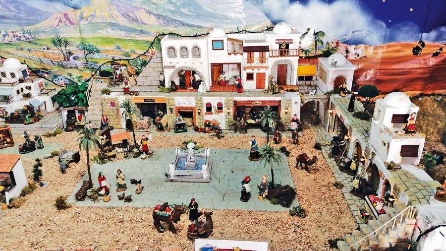 Imaxe do pobo e a praza central do Belén colocado pola Asociación de Comerciantes Palmira Bulevar. Foto: CA