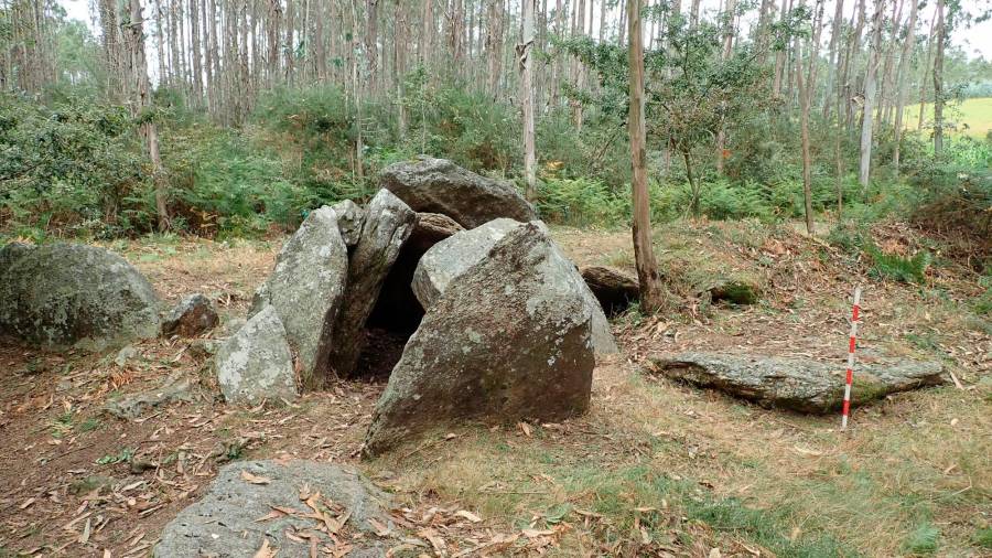 O dolmen de Pedra da Lebre é un dos catorce xacementos do Parque do Megalitismo. Foto: Concello de Vimianzo 