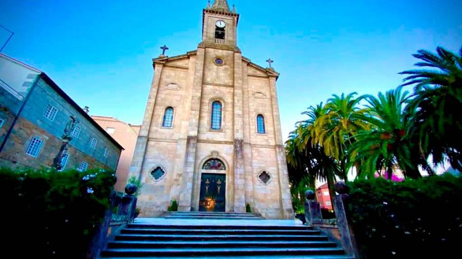 Fachada da igrexa de Santo Tomás, en Caldas. Foto: C.Caldas