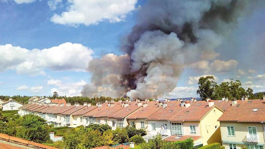 Incendio real en las proximidades de Aldea Nova en 2017. Foto: CDA