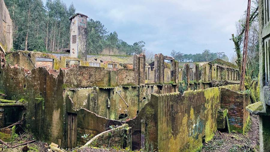 BRANDIA. Ruinas de la antigua fábrica de papel de Brandia, fundada en el año 1810 por Peregrino Riva.