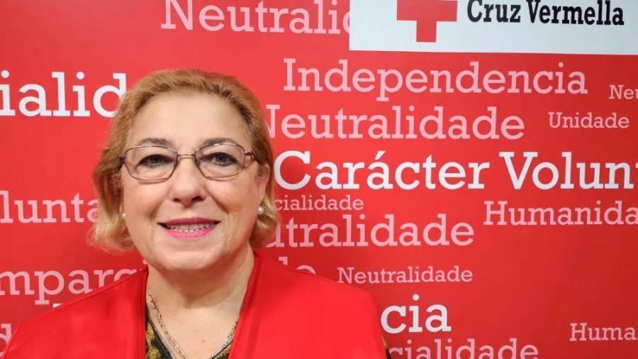 La presidenta de la Cruz Roja de Boiro, Rosa Abuín.